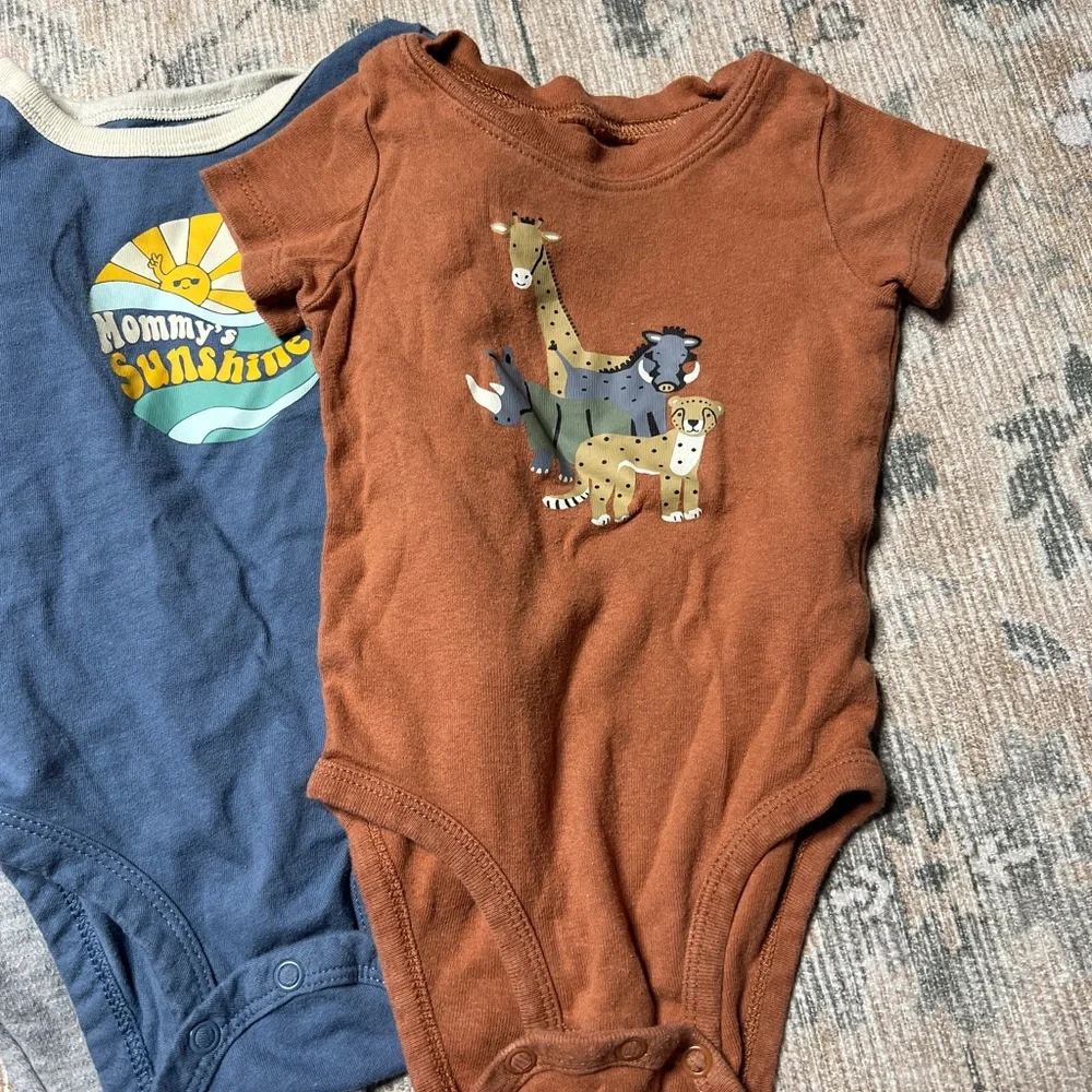 Bundle baby boy Carter’s bodysuits Pekkle truck outfit